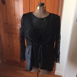 Black Lace Crop Shrug